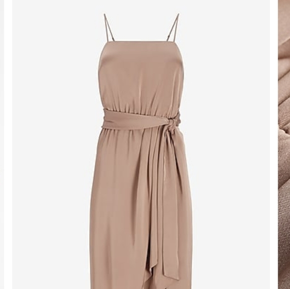 EXPRESS Hi-Lo satin silky dress - Picture 6 of 10